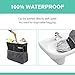 Kuelor Waterproof Car Trash Can, Leakproof Auto Garbage Bag for Litter with 3 Mesh Pockets, Collapsible Storage Organizer, Black
