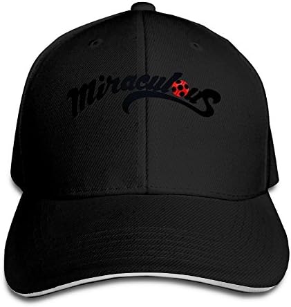 HYD Miraculous Ladybug And Cat Noir Logo Running Sandwich Cap Black