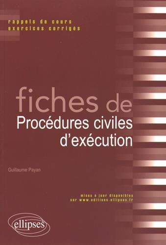 Fiches de procédures civiles d'exécution