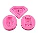 Astra Gourmet 3 Pack 3D Silicone Molds in Superman Logo, Spiderman Face and Batman Face For Sugarcraft, Fondant, Chocolate, Gum Paste, Marzipan or Craft Clays For Cake or Cupcake Decorating