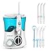 Silver Fork Water Flosser 10 Pressure Settings Oral Irrigator Anti Leakage Teeth Cleaner with 7 Multifunctional Tips, 600ml High Capacity Dental Water Flosser for Braces Care, Teeth Cleaning(Blue)