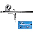 0.3mm Dual-Action Airbrush Kit With Gravity Feed - Complete Air Brush Set For Nails, Art, Crafts, Models