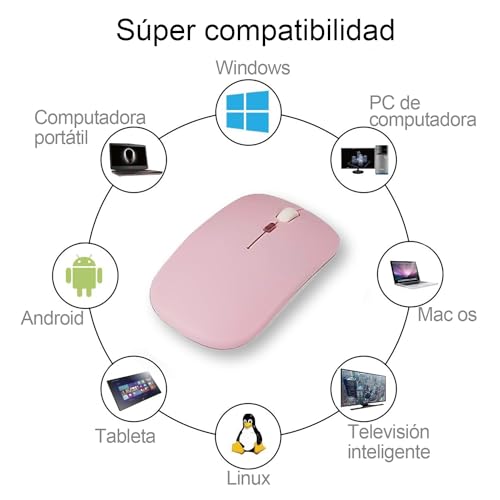 Funda con Teclado de Español(Incluye Ñ) para iPad 10.2 7a 8a 9a Genaración y iPad Air 3/Pro 10.5 Inalámbrico Teclado Bluetooth Magnético Desmontable,ratón Bluetooth-Rosa(Ver Imagen Principal 2)