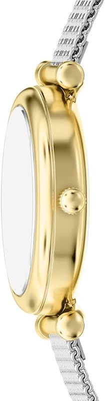 Carlie Watch für Damen, Goldfarbenes Quarz-Dreizeigerwerk mit Edelstahlarmband