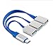 Leadzoe USB C Hub, OTG Type C Hub with 1x USB 3.0 female, 2 x USB 2.0 female, for MacBook, MacBook Pro, Google Pixel, Galaxy S8, more USB-C Devices
