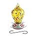 Best Home Products Hummingbird Feeder with Perch - Hand-Blown Glass Feeders | Autumn Impressions (Orange Yellow)