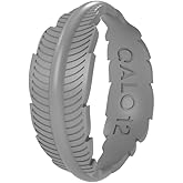 QALO Women's Rubber Silicone Ring, Serene Rubber Wedding Band, Breathable, Durable Engagement Silicone Ring, 6mm Wide 1.8mm Thick, Silver, Size 9