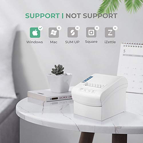 LOSRECAL Thermal Receipt Printer of 300mm/s HighSpeed Printing, Auto