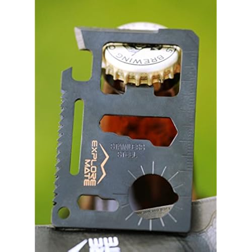 Explore Mate 11 in 1 Survival Card with a Beer Opener - Black Tools & Home Improvement, Power & Hand Tools, Hand Tools, Multitools & Accessories, Multitools