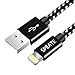 iPhone Charger SPEATE Lightning Cable 3PCS 3FT 6FT 10FT Nylon Braided Data Syncing Charging Cable Cord to USB Chargers Compatible with iPhoneX/iPhone8/8Plus/7/7Plus/6/6s/6Plus and More (Black+White)