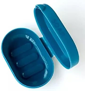 Congshua Travel soap box waterproof and leakproof and colorful soap container (Color : Blue)