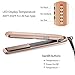 NITION 1 inch Ceramic Tourmaline Flat Iron Nano Silver Argan oil Hair Straightener LED 300°F-450°F Digital Pro Hair Straightening Iron MCH 10s Fast Heating-up,Champagne Gold