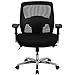 Flash Furniture Hercules Series Big & Tall Swivel Office and Gaming Chair, Ergonomic Mesh Office Chair with Padded Seat and Ratchet Back, Black