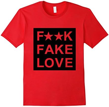 Mens Men's FK Fake Love Wht T-Shirt Sneaker Head Basketball Shoes Large Red