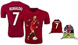 Ronaldo Jersey Style T-shirt Kids Cristiano Ronaldo Jersey Portugal T-shirt Gift Set Youth Sizes ✓ Premium Quality ✓ Soccer Backpack Gift Packaging