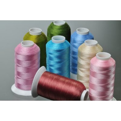 NEW PREMIUM Qualtiy 140 CONES Poly Machine Embroidery Threads + RACK + BACKING + BOBBIN