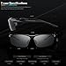 TOREGE Men's Sports Style Polarized Sunglasses Al-Mg Metal Frame Glasses M292 (Silver&Grey Lens)
