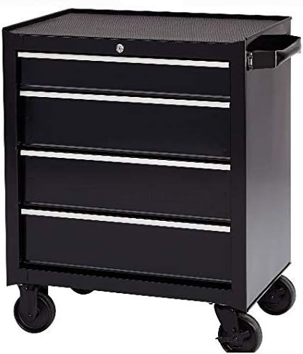 Rolling Tool Cabinet Storage โ Ball-Bearing 4-Drawer Metal Tool Chest โ Great For Garage, Tattoo Artists, Nail Art Station, Warehouse, Living Room โ Store Mechanics Tools, Equipment, Supplies