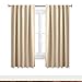 PONY DANCE Blackout Window Treatments - Heavy-Duty Soft Back Loop/Rod Pocket Draperies for Home Decor Energy Saving Noise Reducing for Kids' Room, W 42 x L 54 Inches, Biscotti Beige, 2 Panels