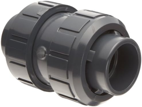 Asahi America True Union PVC Check Valve, FKM Seat, Socket Weld & NPT Female Convertible