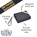 WE Games Backgammon Set, Board Games for Adults - Travel Games - Black with Gray Stripe Magnetic Leatherette Backgammon Board and Carrying Strap - Travel Backgammon Sets for Adults
