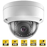 Hykamic Outdoor 4 Megapixels PoE Dome IP Security Camera-  IP66 Weatherproof, 2K HD (2.8mm Lens)