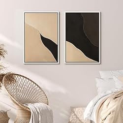 MUDECOR Framed Canvas Print Wall Art Set Black and