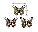 Westcharm Metal Butterfly Wall Decor Art Outdoor Outside Indoor Garden Patio Yard Fence Colored Metal Butterflies, Set of Three Wall Art/Outdoor Wall Decor
