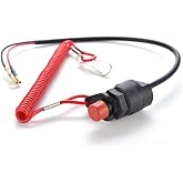 Linageson Universal Boat Safety Kill Stop Switch | Safety Tether Lanyard Emergency Cut Off for Yamaha Suzuki Honda Tohatsu Hidea Outboard Motors