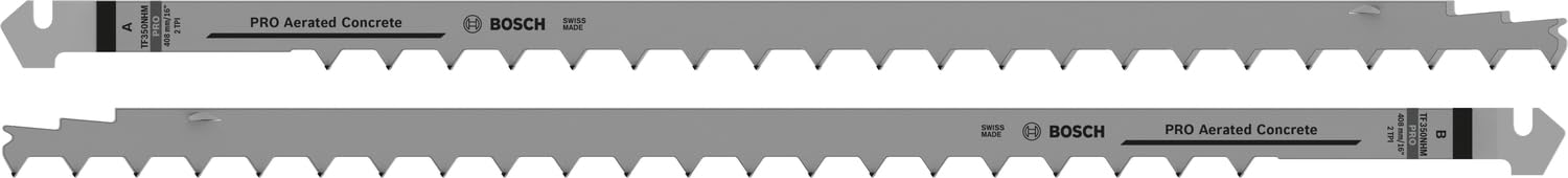 Bosch 2x PRO Aerated Concrete TF350NHM Tandem Saw Blade (for Aerated concrete, Aerated concrete, Length 408 mm, Professional Accessory Tandem All Purpose Saw)