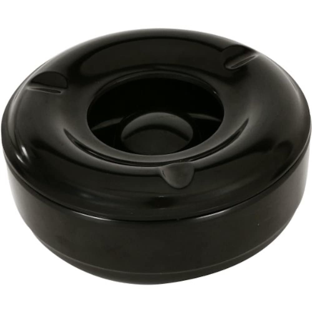 Genware AT-WIND Ashtray, Windproof Melamine, Base and Lid, 5.75" — image 1