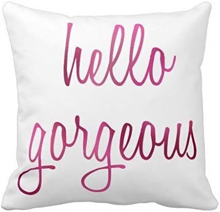 hello gorgeous throw pillow case