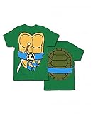 Teenage Mutant Ninja Turtles Leonardo Costume Green Adult T-Shirt (Adult X-Small)