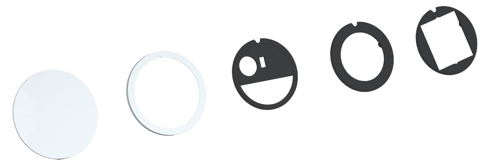 Bachmann PIX 926100 Lid Set Plastic Stainless Steel Look 1.7 x 10 x 9 cm Black