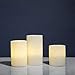 LampLust Flameless Pillar Candles with Remote - 3x4 3x5 3x6, 3 Pack, Pearl Coated Wax, Battery Operated, White LED Flickering Light, Timer & Batteries Included