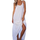 Women Dress,Haoricu Hot Sale!2017 Women Summer Sexy Sleeveless Backless Beach Long Dress White (Asian Size:S, White)