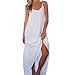 Women Dress,Haoricu Hot Sale!2017 Women Summer Sexy Sleeveless Backless Beach Long Dress White (Asian Size:S, White)