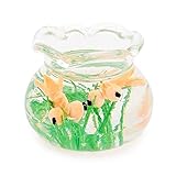Odoria 1:12 Miniature Gold Fish Tank Bowl Aquarium Dollhouse Accessories