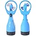 Newest Battery-operated Handheld Water Spray Mini Fan With Bottle Water Misting + a Lanyard and a hook HG080B (Blue)