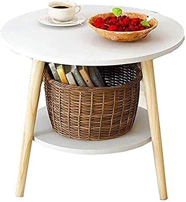 Simple Mini Living Room Sofa Coffee Table Furniture Small Flat White Round Room Dinner Tables Storage Rack Color White Size Small Buy Online At Best Price In Uae Amazon Ae