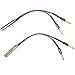CESS-020 1/4 Inch TS to Dual Banana Plug Speaker Adaptor, 6 Inch - Mono 6.35mm Female Jack to Banana Cable - 2 Pack