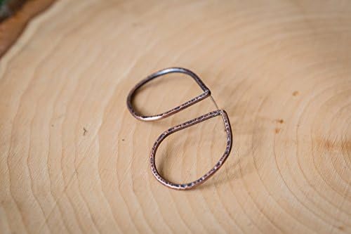 Rustic Copper Droplet Earrings