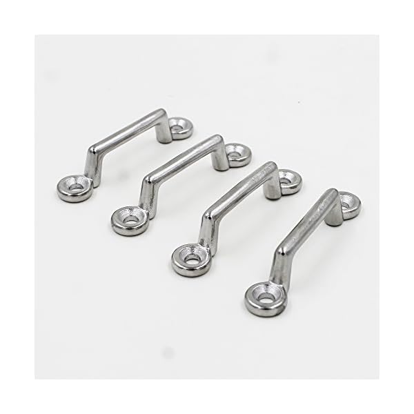 Stainless-Steel-1-Inch-Mount-Bimini-Top-Strap-Pad-Eye-Footmans-Loop-for-Jeep-Corvette-Buggy-Kayak-Tie-Downs-4-Piece-Set