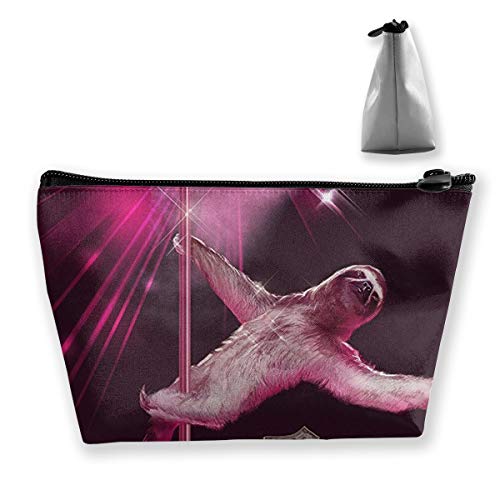 Create Magic - Pole Dancing Stripper Sloth Makeup Toiletry Bag Travel Cosmetic Organizer Waterproof Multi-Purpose Storage Tote Tools Canvas Bag Cosmetic Makeup Bags Zipper