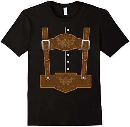 Mens Oktoberfest Lederhosen T-Shirt - Funny German Bavarian Shirt 2XL Black