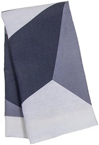 Huddleson Diamond Light Grey Geometric Pure Linen Napkin, Set of Four