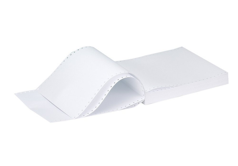 Q-Connect 11x9.5 Inches 3-Part NCR Perforated Plain Listing Paper (Pack of 700) KF02709