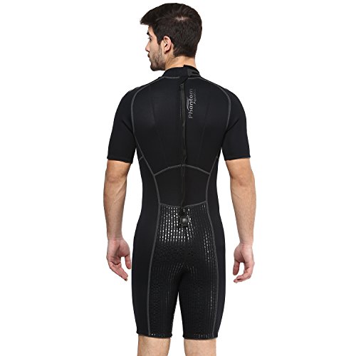 Phantom Aquatics Men's Marine Shorty Wetsuit, Black/Red, XX-Large - Thumbnail 6