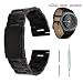 CIKIShield 20mm Stainless Steel Band and Screen Protector for Samsung Gear S2 Sm-r732 Smart Watch, Pebble Time Round - B-Steel