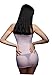 LinvMe Women's Sexy Transparent Sheer Micro Mini Dress Nightclub White